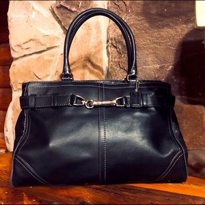 Coach Hamptons Black Large Handbag